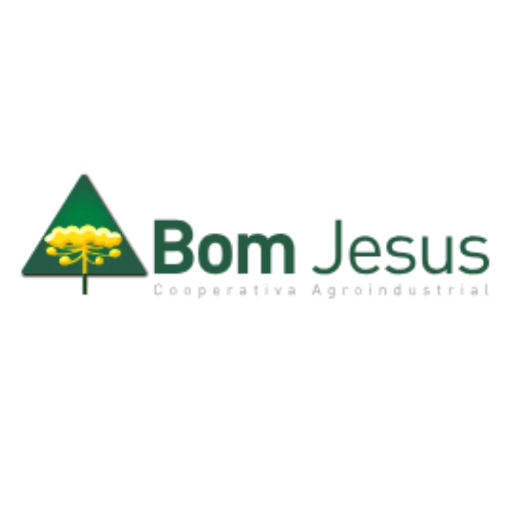 Logo da empresa Bom Jesus, interativa ao passar o mouse por cima ela aumenta de tamanho
